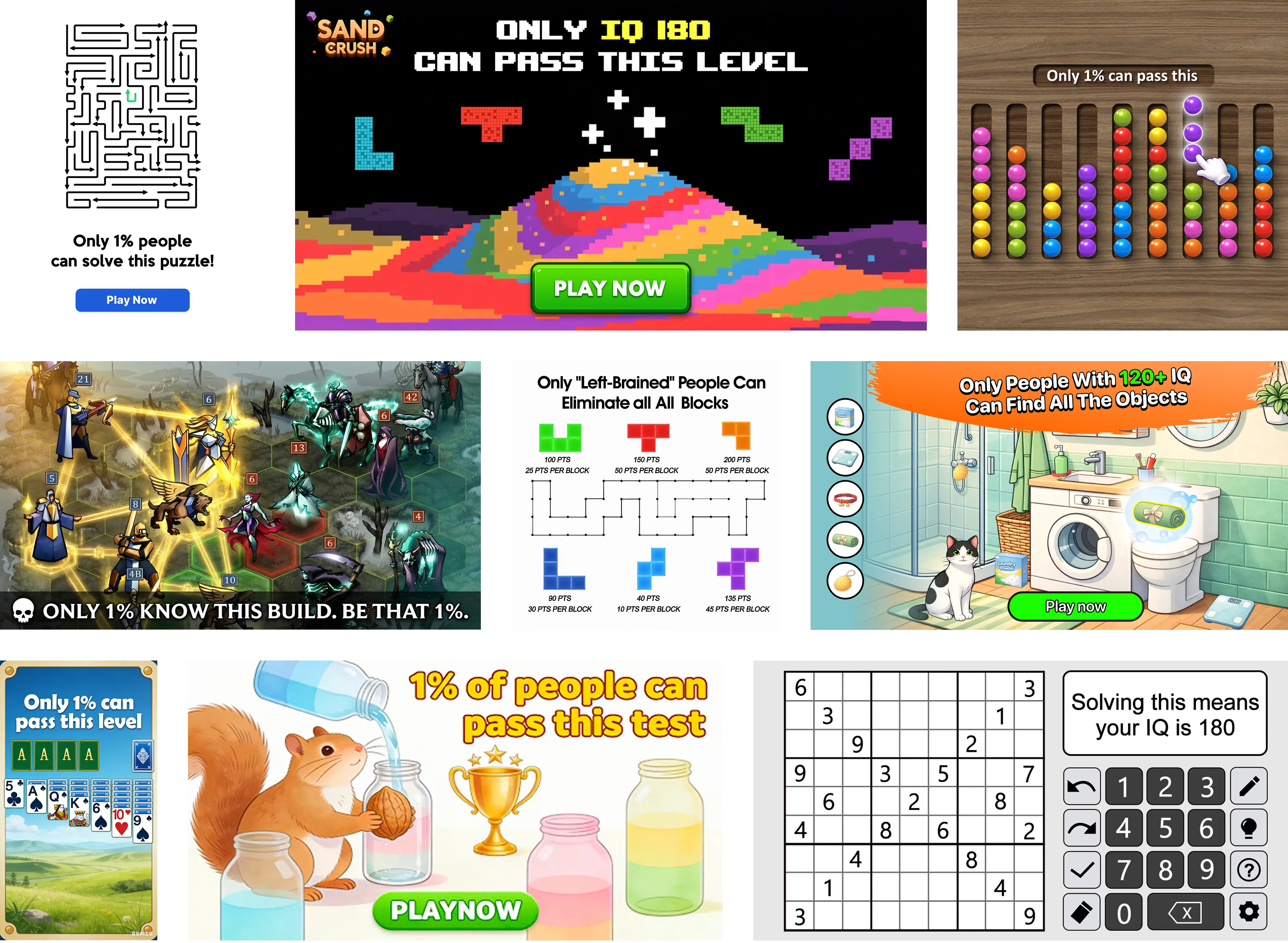 Only one percent challenge static ad example